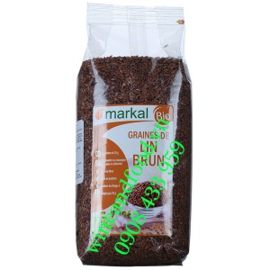 Hạt lanh nâu hữu cơ Markal Graines de Lin Brun túi 500g