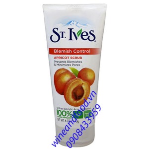 Sửa rửa mặt tẩy tế bào chết St Ives mơ 170g