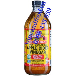 Giấm Táo hữu cơ Bragg Organic 473ml