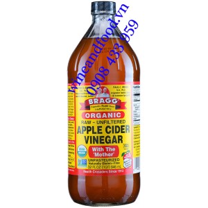 Giấm Táo hữu cơ Bragg Organic 946ml