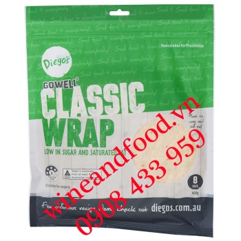 Vỏ bánh tráng cuộn Diego's Gowell Classic Wrap 400g
