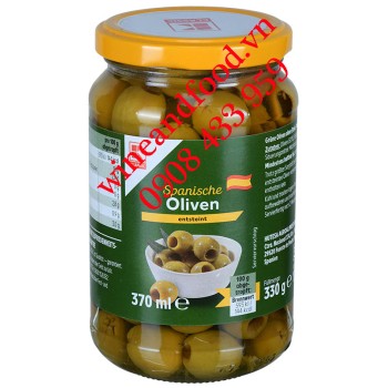 Trái oliu xanh không hạt Tây Ban Nha Classic hũ 370ml