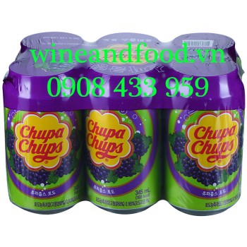 Nước ngọt có ga Chupa Chups nho lon 345ml