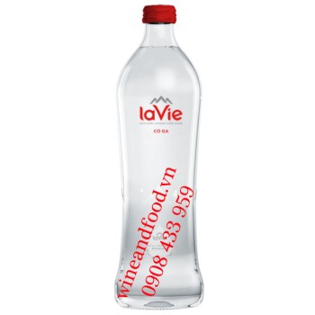 Nước khoáng thiên nhiên có ga Lavie chai thủy tinh 450ml