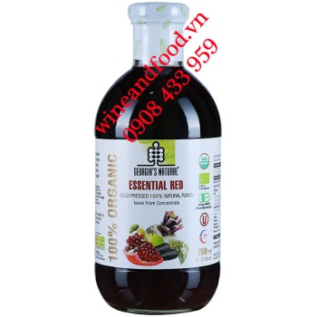 Nước rau củ đỏ Essential Red 100% Organic Georgia's Natural 750ml