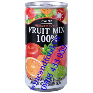 Nước trái cây hỗn hợp nguyên chất 100% Cainz 190g