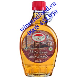 Siro cây lá Phong Canada Echo Mountain Organic chai bầu 250ml