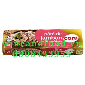 Pate de jambon Cora lốc 3 hộp