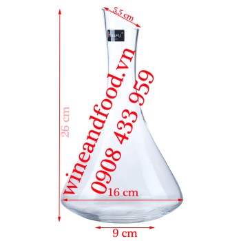 Bình Decanter rượu vang thuỷ tinh Huafu HF7000 1100ml