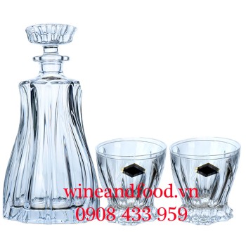 Bộ bình Decanter Arum Crystal 2 ly pha lê
