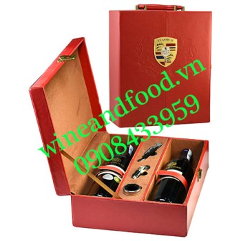 Hộp rượu vang da đôi 05