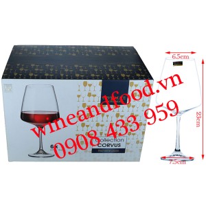 Ly rượu vang pha lê Tiệp Bohemia Collection Corvus 570ml