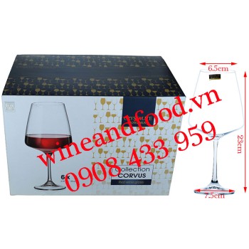 Ly rượu vang pha lê Tiệp Bohemia Collection Corvus 570ml