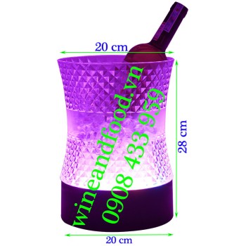 Xô đá ngâm ướp rượu có đèn LED 04