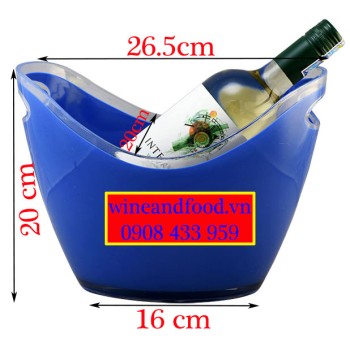 Xô đá ngâm ướp rượu Oval nhựa đục 03