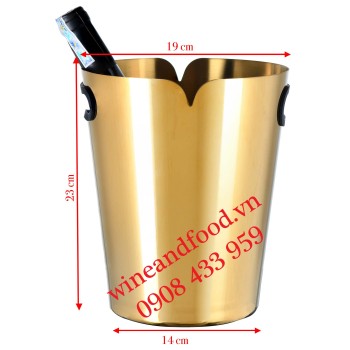 Xô đá ướp rượu vang bằng đồng 23