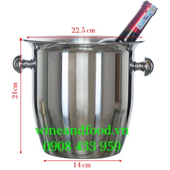 Xô đá ướp rượu vang inox 12