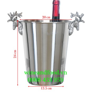 Xô đá ướp rượu vang inox 13