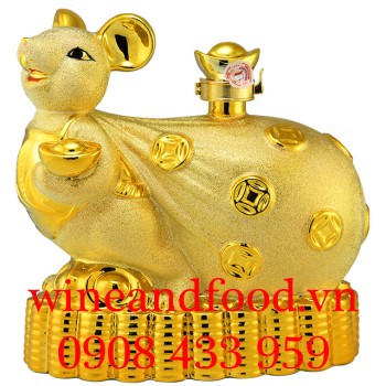 Rượu con Chuột vác bao mạ Vàng 08 1000ml