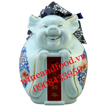 Rượu con Heo bằng sứ Suntory Nhật Bản 2500ml
