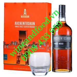 Rượu Whisky Auchentoshan Three Wood single malt hộp quà