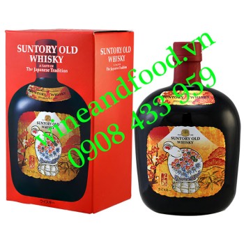 Rượu Whisky Nhật Suntory Old Whisky phiên bản Linh Vật 700ml
