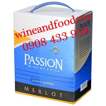 Rượu vang Passion Merlot bịch 3 Lít