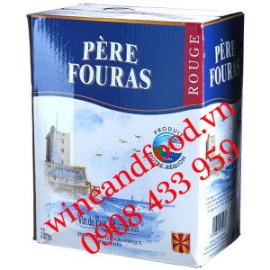 Rượu vang Père Fouras Charentais đỏ bịch 3 Lít