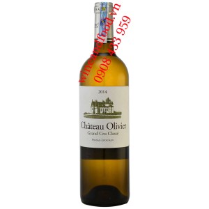 Rượu vang trắng chateau Olivier Grand Cru Classe 2014