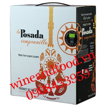 Rượu vang La Posada Tempranillo Organic bịch 3l