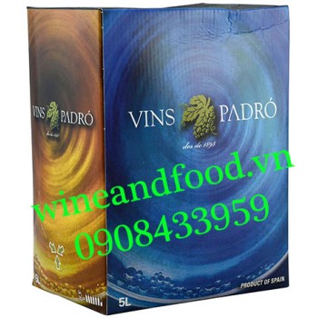 Rượu vang Padro Tempranillo Merlot bịch 5l