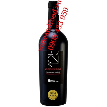 Rượu vang 125 Primitivo Del Salento IGP 14% 750ml