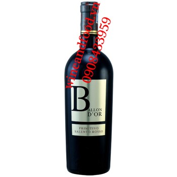 Rượu vang Ballon D'OR Primitivo Salento Rosso 750ml