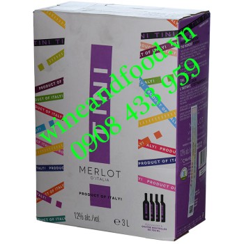 Rượu vang Tini Merlot bịch 3 Lít