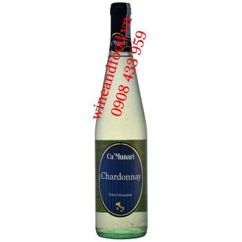 Rượu vang trắng Ca'Munari Chardonnay Vino Frizzante 750ml