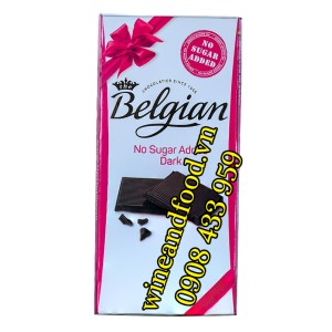 Socola đen không đường Bỉ Belgian thanh 100g