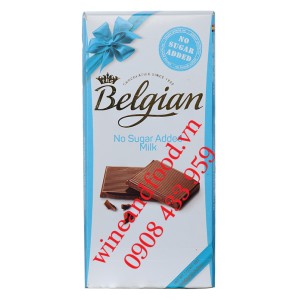 Socola sữa không đường Bỉ Belgian thanh 100g