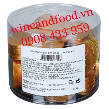 Socola đồng tiền Schokogeld In Der Dose 500g