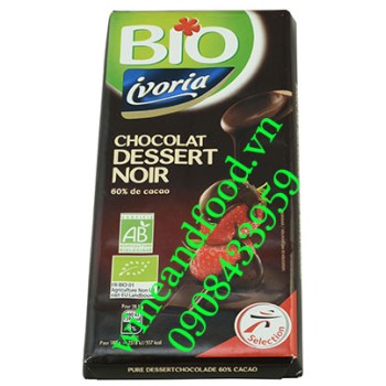 Socola đen dâu Dessert Ivoria Bio 200g