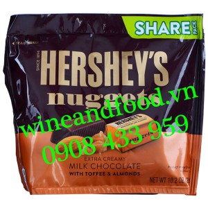 Socola sữa Hershey's Nuggets Toffee & Almonds Share Pack 289g