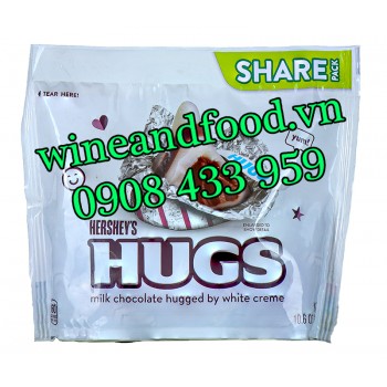 Socola sữa phủ Creme trắng Hershey's Hugs Share Pack 300g
