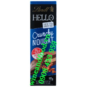 Socola Hello crunchy nougat Lindt thanh 100g