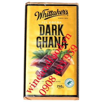 Socola đen Dark Ghana Whittaker's 72% thanh 250g