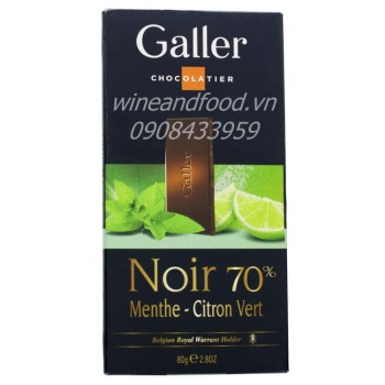 Socola bạc hà chanh Galler 80g