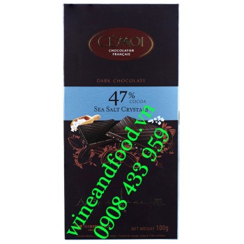 Socola đen muối biển Cémoi 47% thanh 100g
