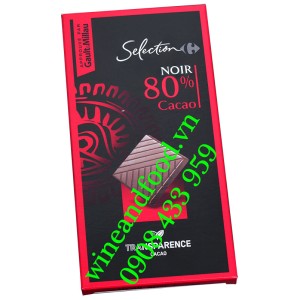 Socola đen Selection 80% Cacao Carrefour 80g