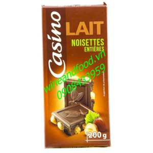 Socola sữa hạt dẻ Casino 200g