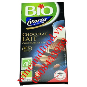 Socola sữa Ivoria Bio thanh 100g