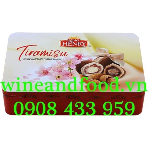 Socola trắng Tiramisu Hạnh Nhân King Henry hộp 200g