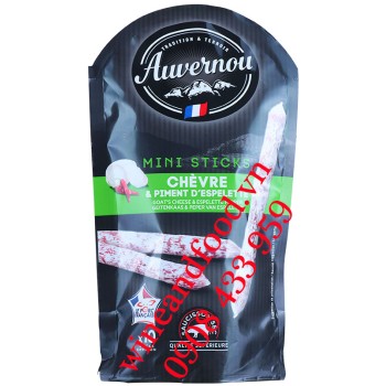 Xúc xích khô Saucisson Sec vị tiêu phô mai dê Auvernou 10 cây